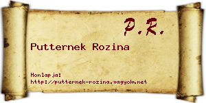 Putternek Rozina névjegykártya